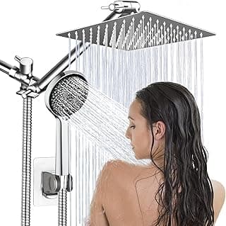 Rain Shower Head with Handheld Spray Combo