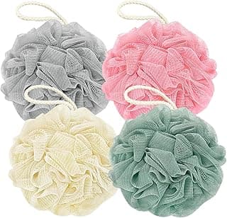 Rnoafmu Shower Loofah Bath Sponge 4-Pack